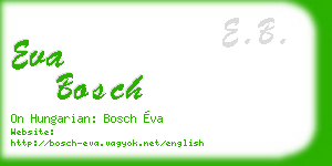 eva bosch business card